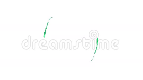 白色背景上的绿色液体圆圈视频的预览图