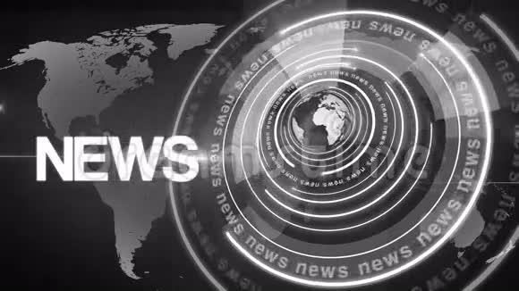 圆圈旋转地球新闻背景4K视频的预览图