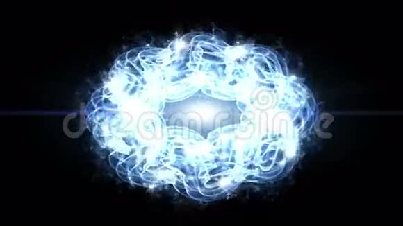 循环蓝色粒子无缝背景视频的预览图