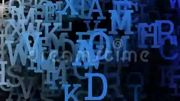 蓝色的抽象字母视频的预览图