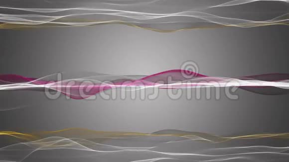 具有波浪物体运动的奇妙动画循环高清1080p视频的预览图