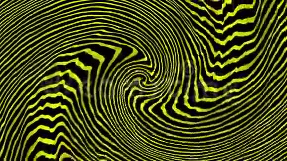 黄色螺旋状的抽象旋转线视频的预览图