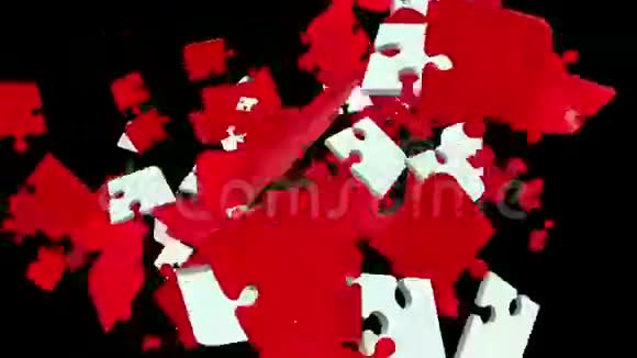 红色和白色的拼图碎片视频的预览图