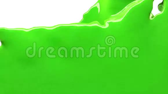 绿色油漆填充屏幕隔离在白色全高清与阿尔法通道视频的预览图