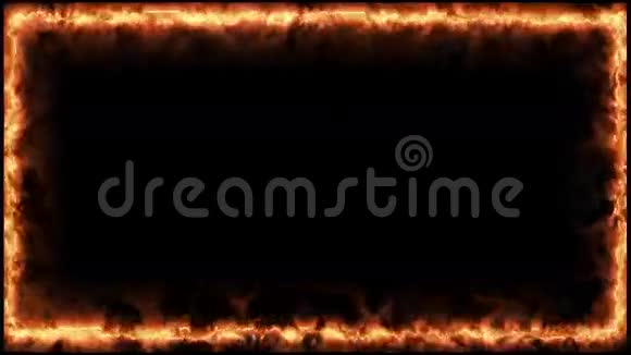 黑暗背景上的火框视频的预览图