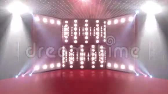 人群演唱会舞台3d浅红色视频的预览图