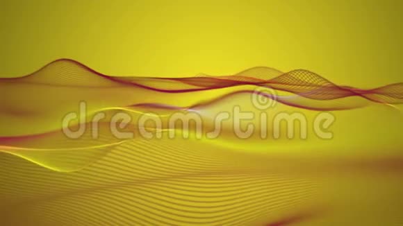 具有波浪物体运动的奇妙动画循环高清1080p视频的预览图