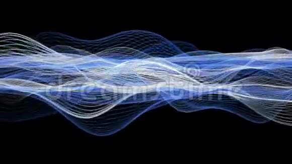 粒子波物体运动的奇妙动画4096x2304环4K视频的预览图