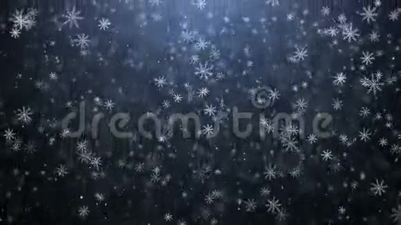 飘落的雪花雪的背景视频的预览图