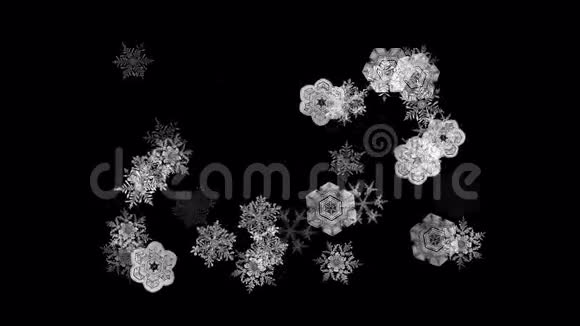 雪花飘落冬季雪背景浪漫圣诞颗粒背景视频的预览图