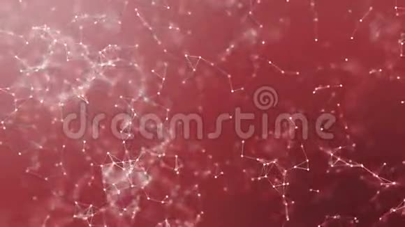 连接粒子的抽象几何丛背景视频的预览图
