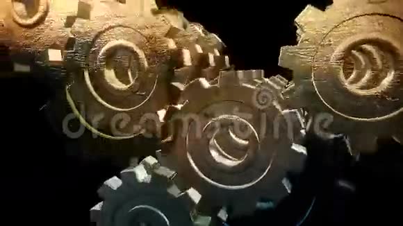 背景上的抽象齿轮视频的预览图