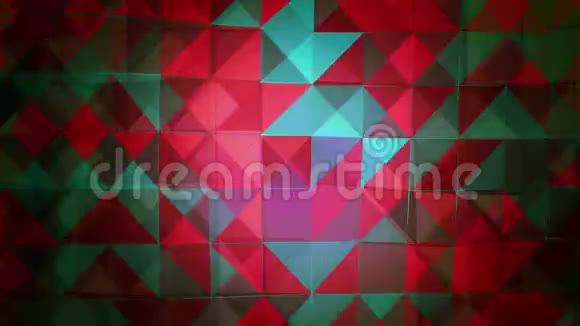 红色和蓝色的抽象闪烁方块视频的预览图