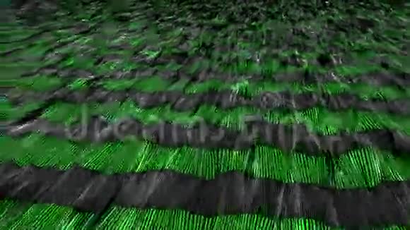 黑色的绿色抽象条纹视频的预览图
