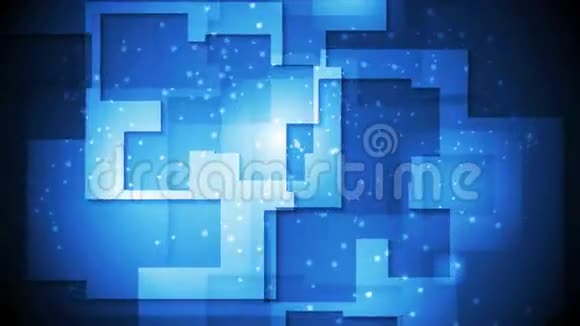 抽象亮蓝几何视频动画视频的预览图