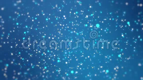 蓝色闪光背景闪烁的光粒子视频的预览图