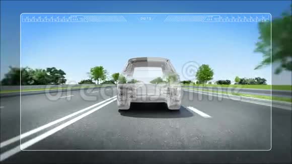 汽车技术道路车道警报视频的预览图
