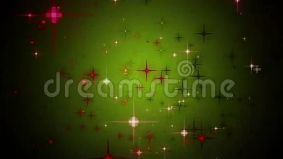 美妙的圣诞动画与移动的星星和灯4096x2304环4K视频的预览图