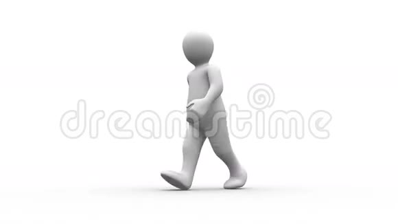 白色人体代表行走视频的预览图