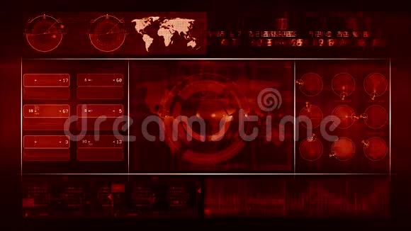 抽象技术背景LOOP红色视频的预览图