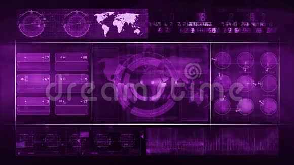 抽象技术背景LOOP紫色视频的预览图