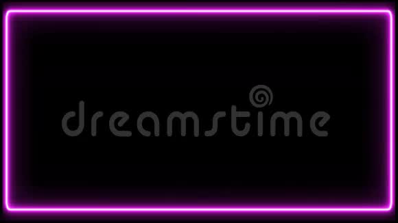 深色背景下的紫色霓虹灯全框视频的预览图