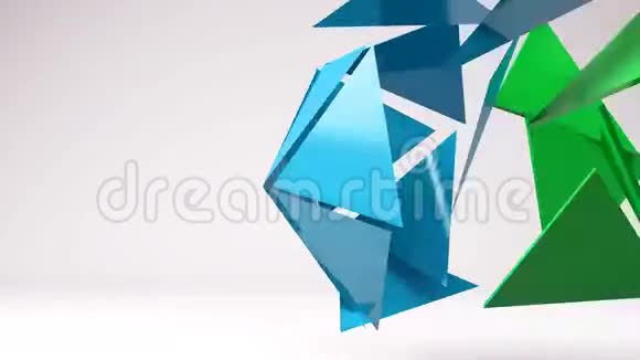 三维抽象几何形状变换背景运动图形视频的预览图