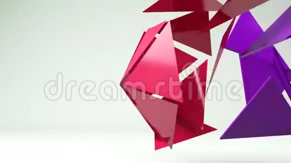 三维抽象几何形状变换背景运动图形视频的预览图