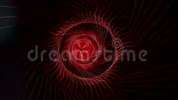 黑色红色抽象线隧道视频的预览图