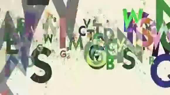 各种颜色的抽象字母视频的预览图