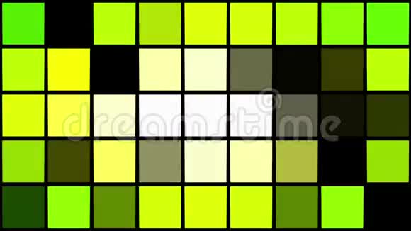 绿色和白色的抽象闪烁方块视频的预览图
