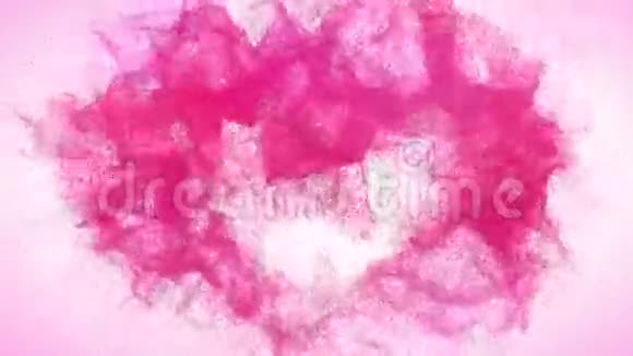 抽象的粉红色浪漫背景与心视频的预览图