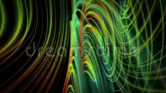 带有粒子波物体的奇妙动画循环高清1080p视频的预览图