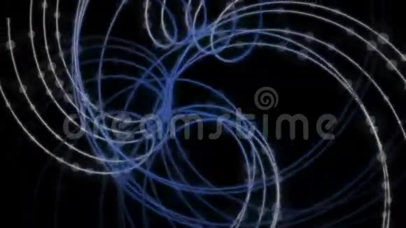 带有移动粒子条纹物体的奇妙动画循环高清1080p视频的预览图