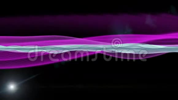 具有波物体和光运动的奇妙动画循环高清1080p视频的预览图
