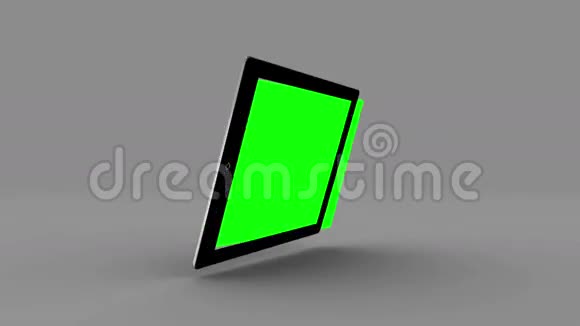 平板屏幕显示绿色复制空间视频的预览图