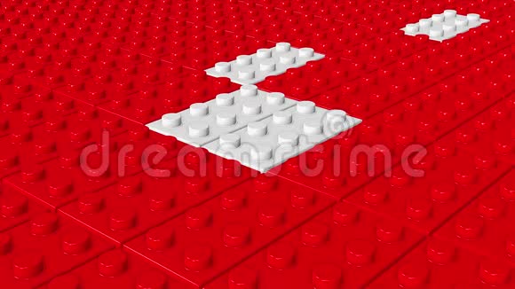 红白相间的抽象玩具积木视频的预览图