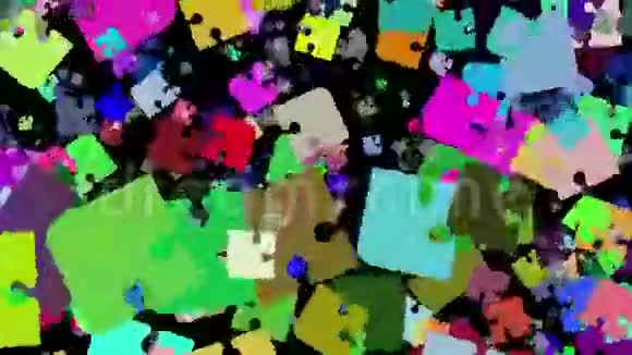 各种颜色的抽象拼图视频的预览图