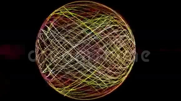 带有粒子物体和光的未来动画循环高清1080p视频的预览图