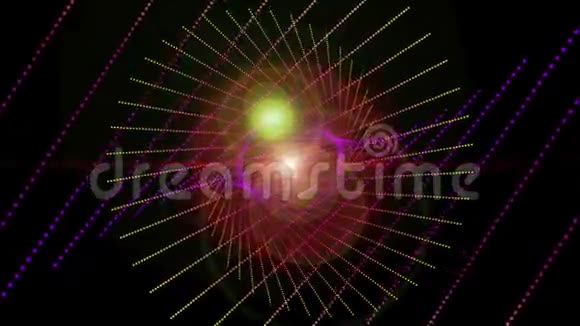 带有粒子物体和光的未来动画循环高清1080p视频的预览图