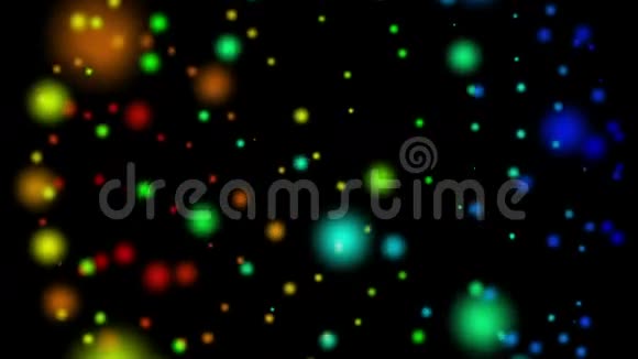 具有移动光粒子的奇妙动画循环高清1080p视频的预览图