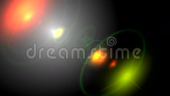 光学耀斑动画集红色绿色蓝色包括阿尔法香奈儿视频的预览图