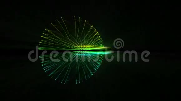 带有移动光物体的未来动画循环高清1080p视频的预览图