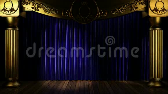 织物窗帘舞台上的循环灯视频的预览图