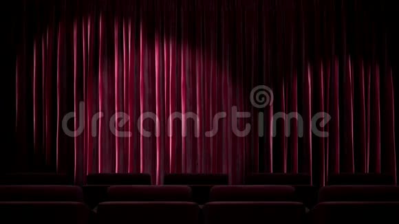 织物窗帘舞台上的循环灯视频的预览图