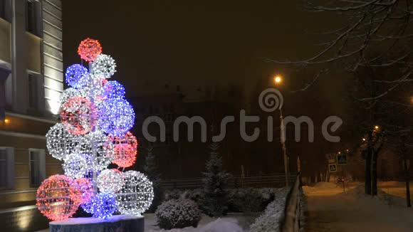 除夕夜LED圣诞树视频的预览图