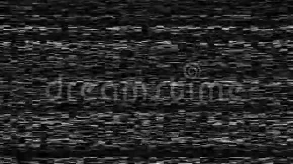 动态电视噪声坏电视信号黑白单色3d渲染背景视频的预览图