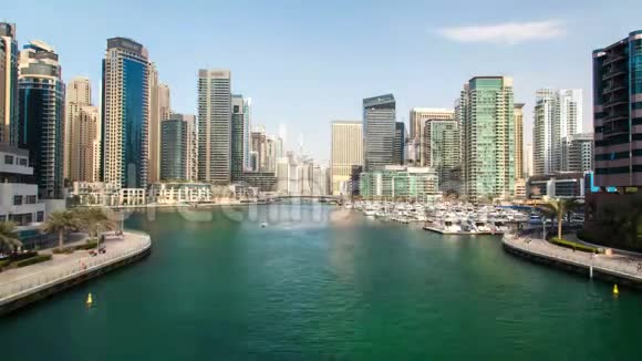迪拜码头日时间推移视频的预览图