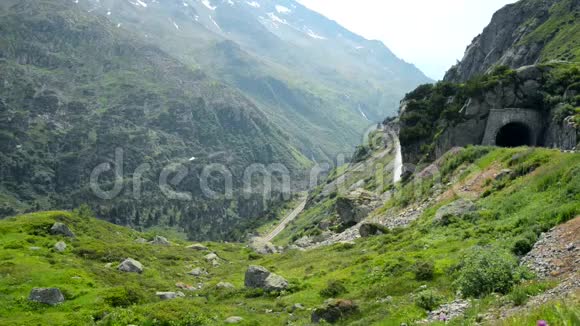 瑞士阿尔卑斯山风景区景观瑞士山脉风景欧洲视频的预览图