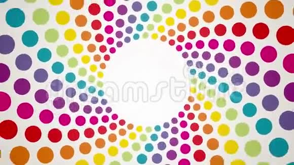 彩色旋转圆点的抽象背景视频的预览图
